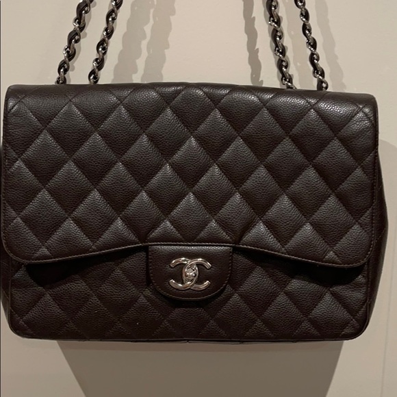 Chanel Caviar Jumbo flap brown bag 100% authentic - Picture 2 of 13